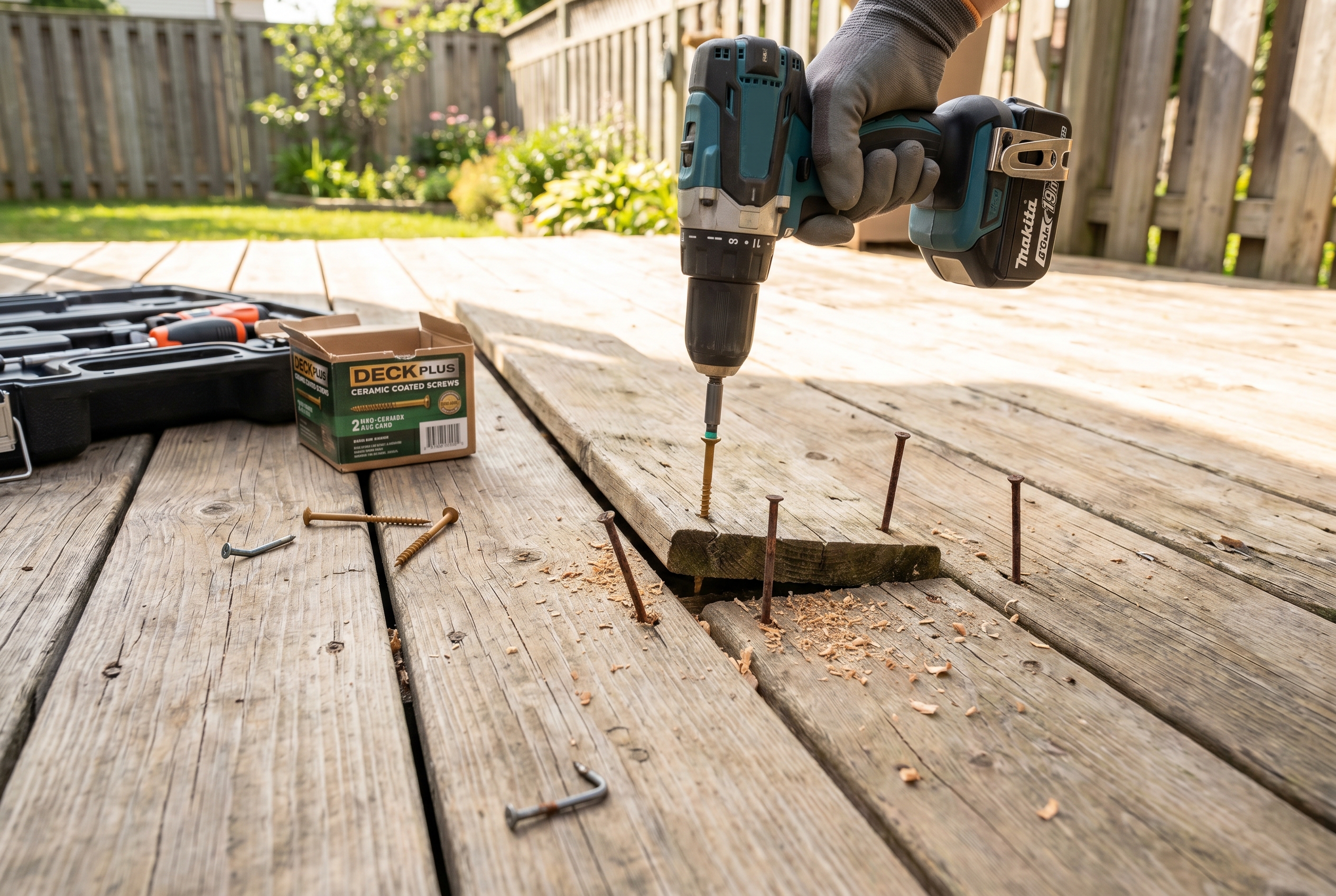 How to Repair Loose Deck Boards and Popped Fasteners